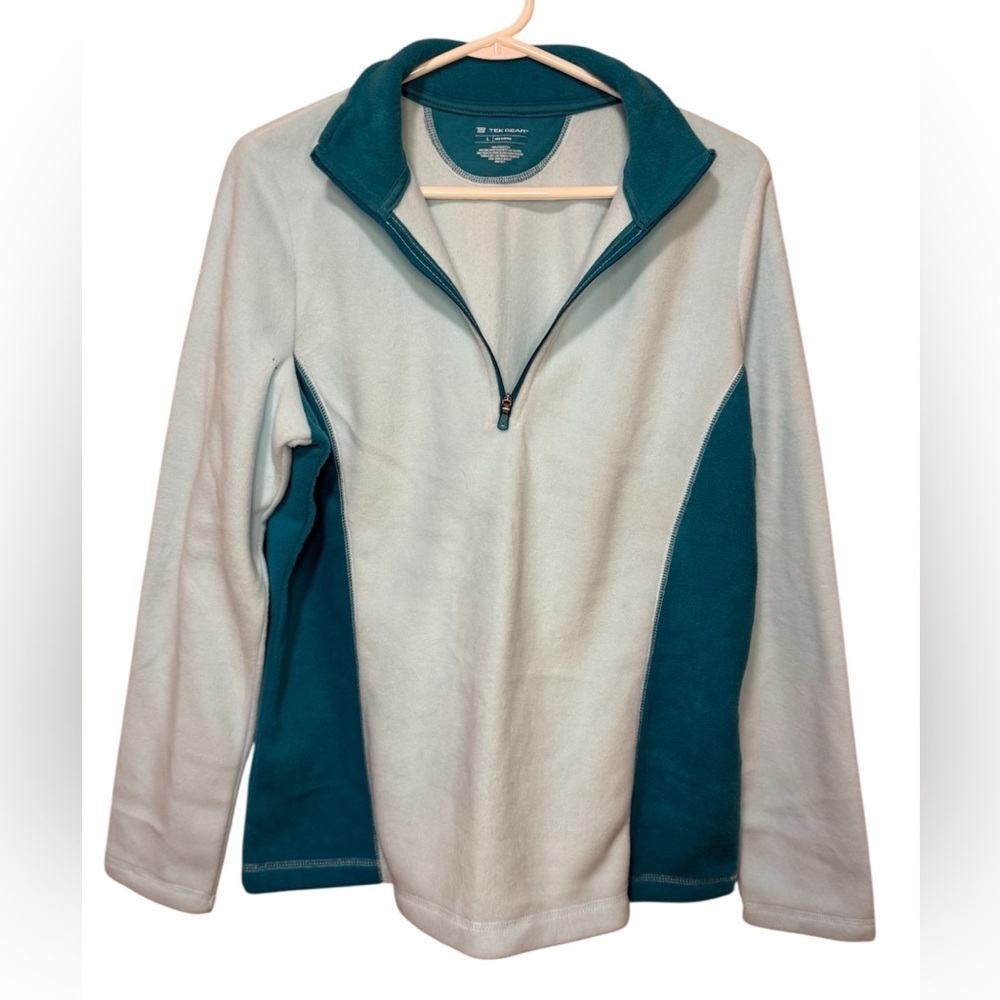 Tek Gear Blue Quarter Zip Fleece Size Large New with Tags